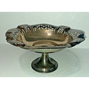 Vintage EPNS Pedestal Bowl Regis Plate England Silverplate Compote Candy Dish